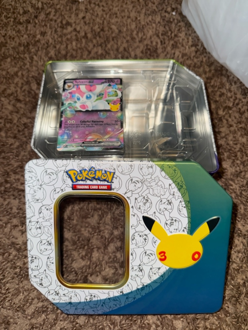 Pokemon Sylveon Tin 30th Celebration (EMPTY) & Promo Card
